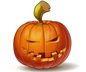 Cartoon pumpkins mean expression vector