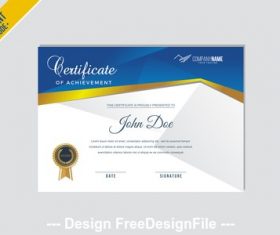 Certificate a4 mode vector
