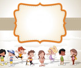 Childrens cartoon and dialog vector