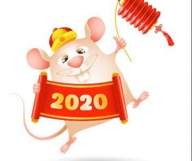 Chinese New Year rat vector