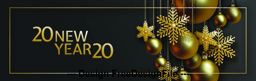 Christmas 2020 decorative background vector