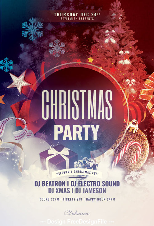 Christmas Party Psd Flyer Template Free Download