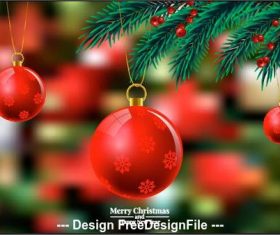 Christmas balls pendant vector