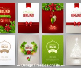Christmas brochure collection vector