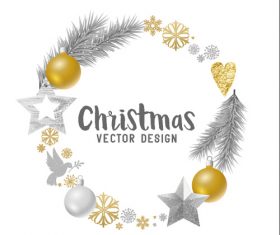 Christmas decoration card vector