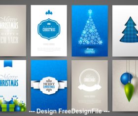 Christmas different decoration brochure vector