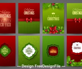 Christmas different graphics brochure vector