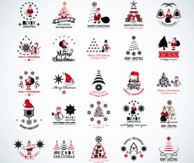 Christmas elements icon vector
