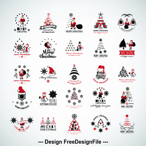 Christmas elements icon vector