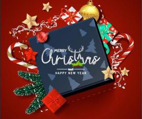 Christmas gift box vector