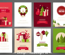 Christmas gift card brochure vector