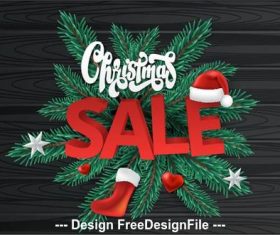 Christmas gift sale background vector