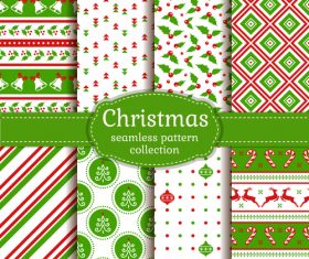 Christmas green background seamless wallpaper vector