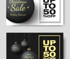 Christmas sale card vector