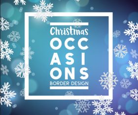 Christmas snowflake card vector