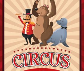 Circus animal show vector