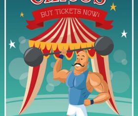 Circus character performance vector