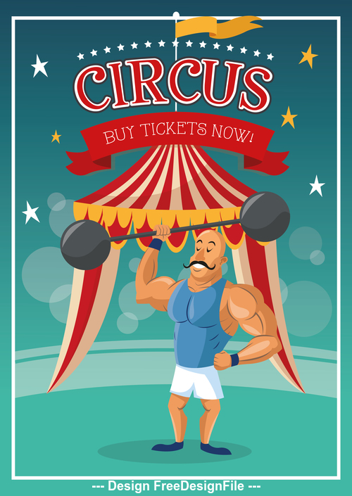 Circus character performance vector