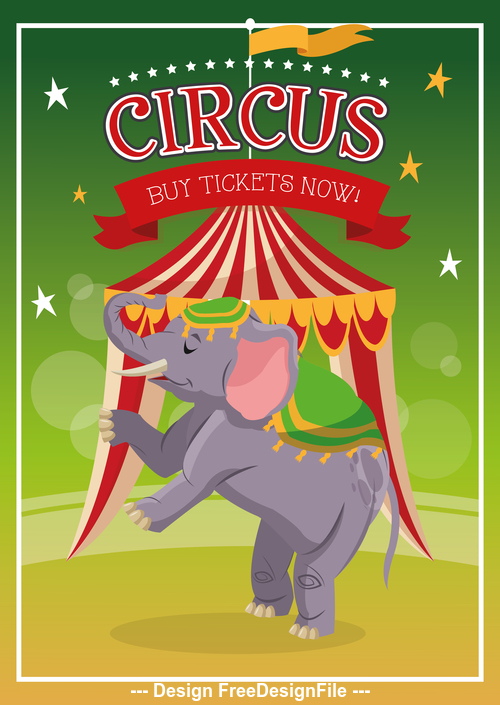Circus elephant show vector
