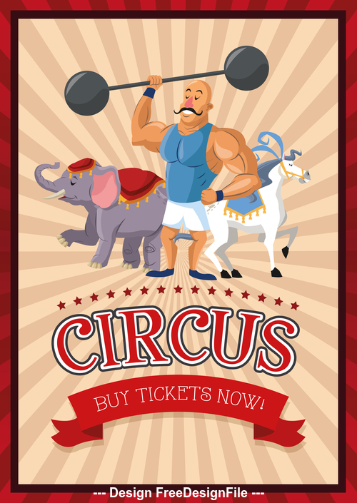 Circus poster vector
