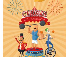 Circus show poster vector