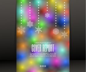 Color brochure cover design vector