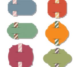 Color elements tags vector 02