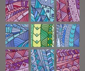 Colorful intricate patterns vector