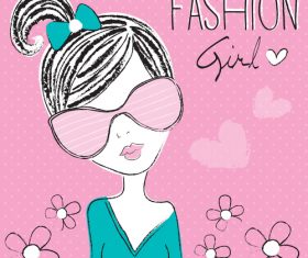 Comic fashion girl vector