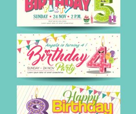 Congratulations birthday banner vector