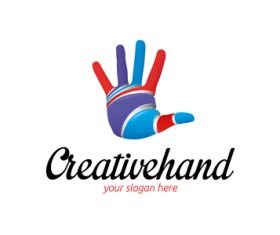 Creative hand logo vector