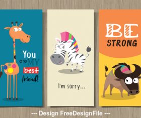 Cute Animal Banner vector