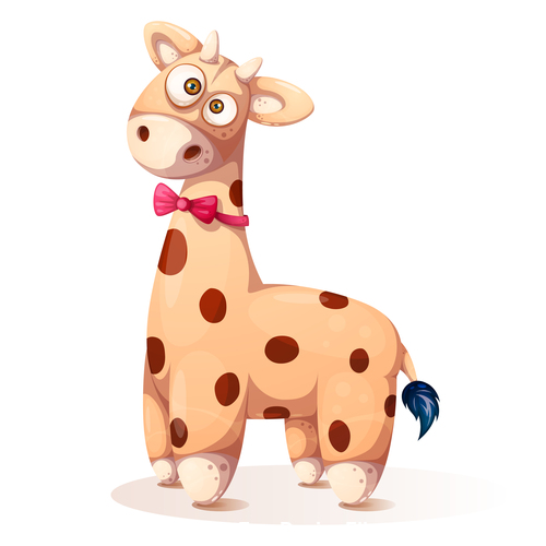 Cute giraffe cartoon vector free download