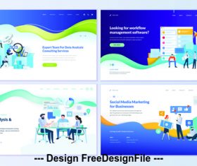 Data analysis statisics page isometric vector concept illustration
