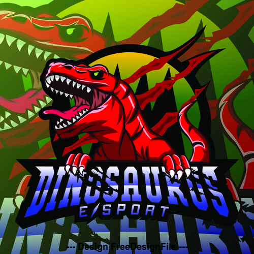 Dinosaur mascot logo vector design