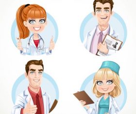 Doctor cartoon icon vector