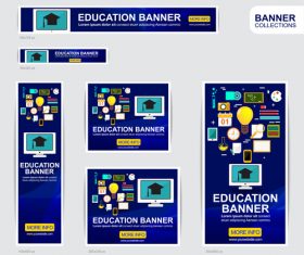 EDUCATION banner advertising templates design vector