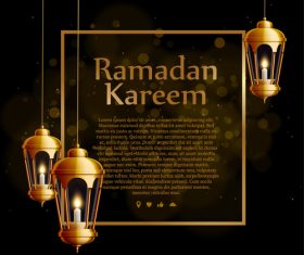 Eid mubarak ramadan kareem template vector