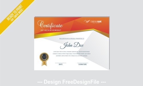 Elegant certificate template vector