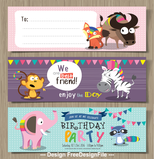 Enjoy the day animal banner vector