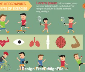 Exercise or sport for health vector