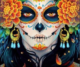 Face painting vector