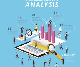 Flat analysis Illustratio vector