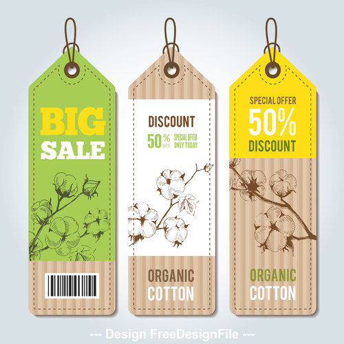 Flower background sale tag vector
