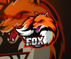 Fox mascot logo vector design
