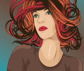 Funky hair vector