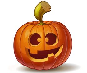 Funny pumpkins halloween vector