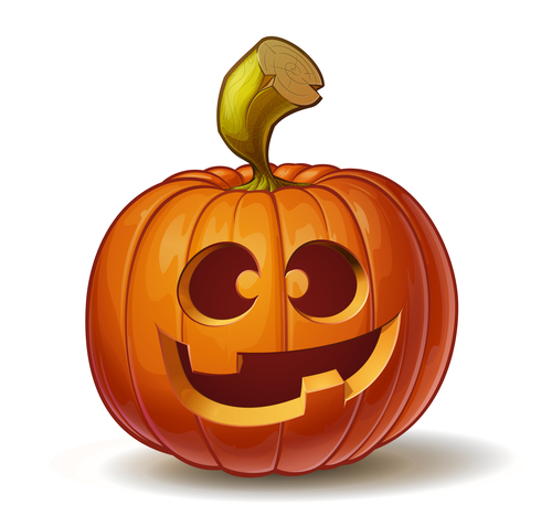 Funny pumpkins halloween vector