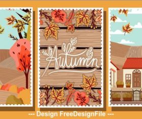 Golden autumn vector