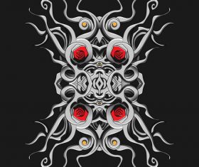 Gothic art style pattern vector